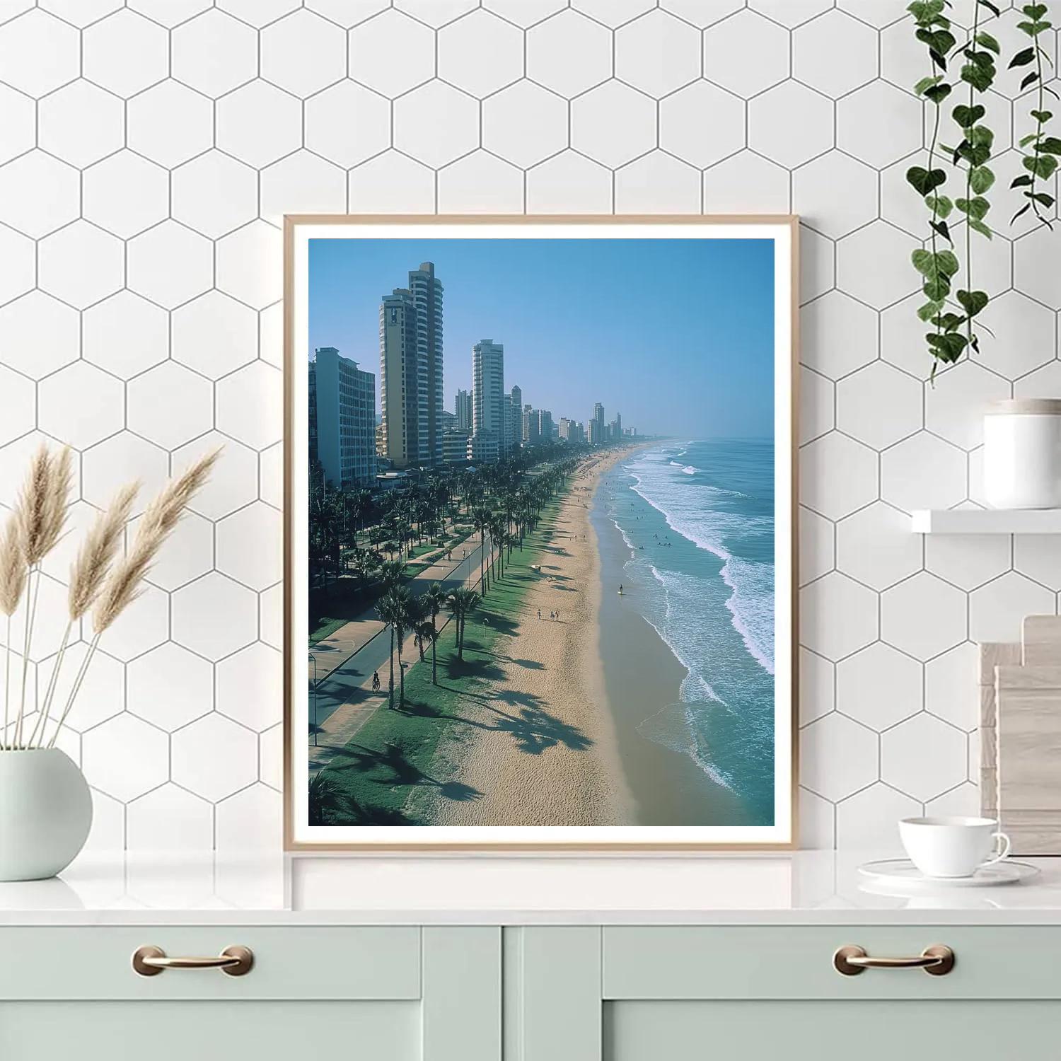 City Beachfront Of Durban South Africa painting number kit