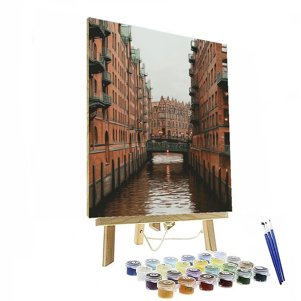 Old Warehouse District Speicherstadt Hamburg Germany paint by number