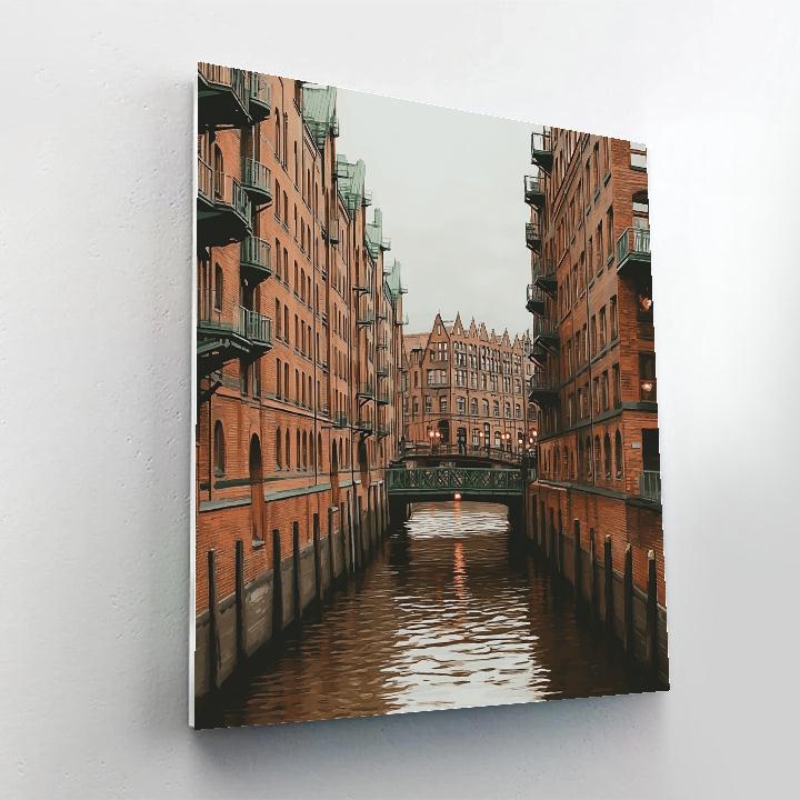 Old Warehouse District Speicherstadt Hamburg Germany paint by number