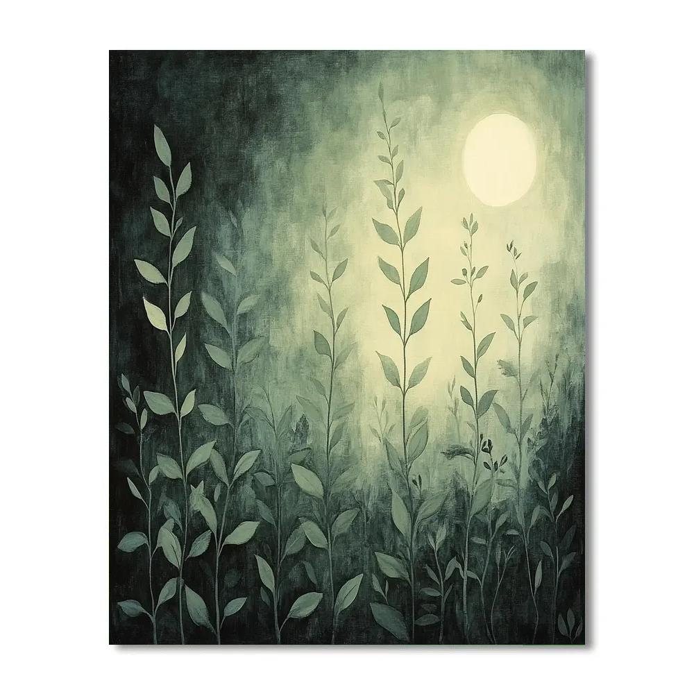 Leonardo Da Vinci Inspired Garden Of Moonlit Herbs paint by numbers