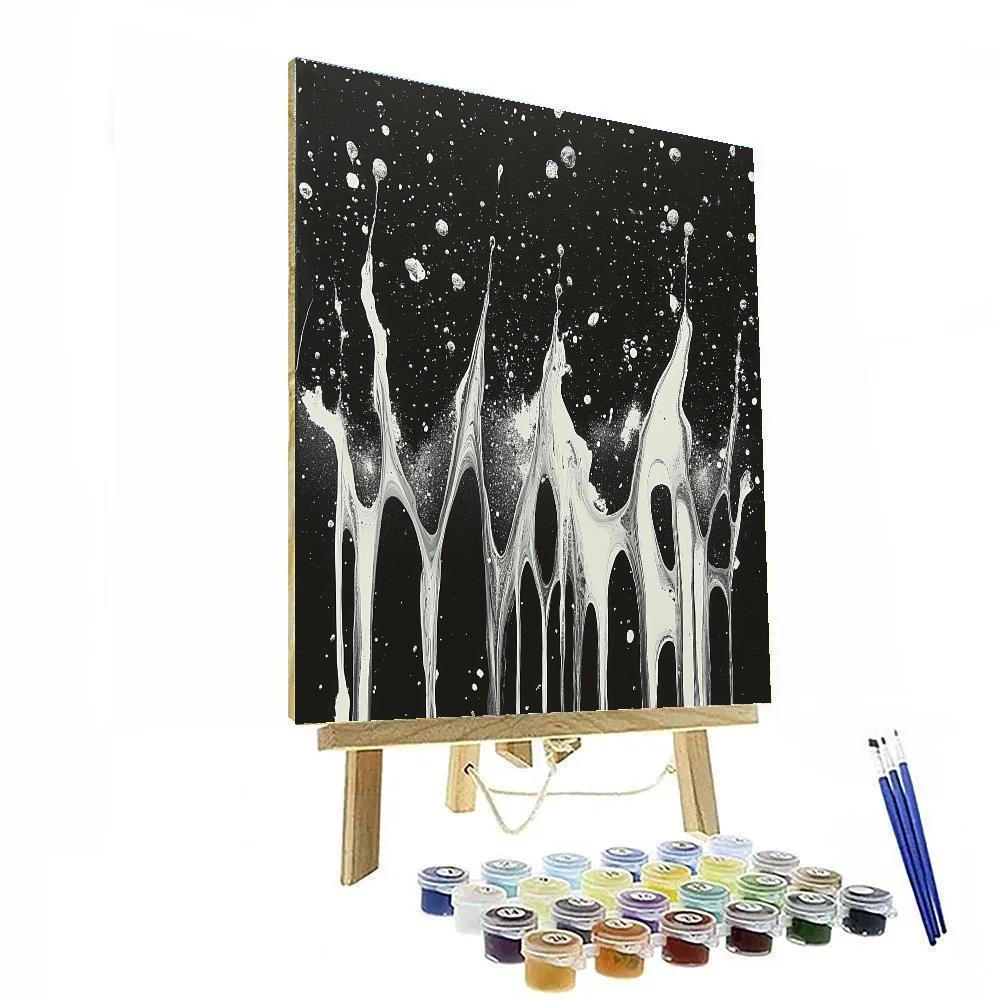 Pollock Inspired Meteor Shower Numbered painting kits