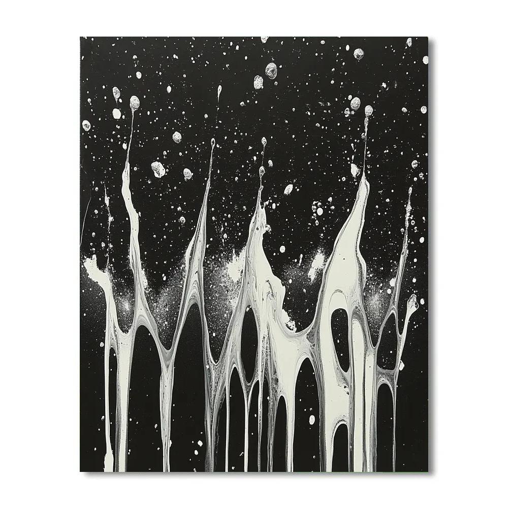 Pollock Inspired Meteor Shower Numbered painting kits