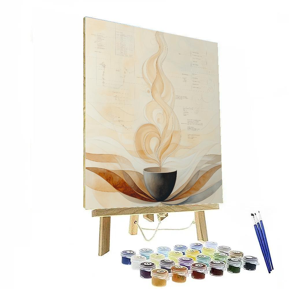 Leonardo Da Vinci Inspired Coffee Aromas As Vapors painting number kit
