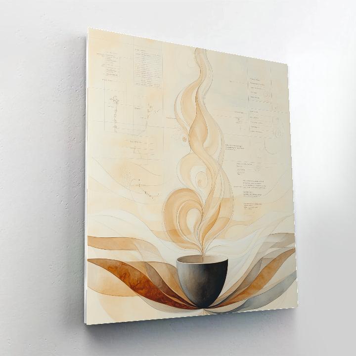 Leonardo Da Vinci Inspired Coffee Aromas As Vapors painting number kit