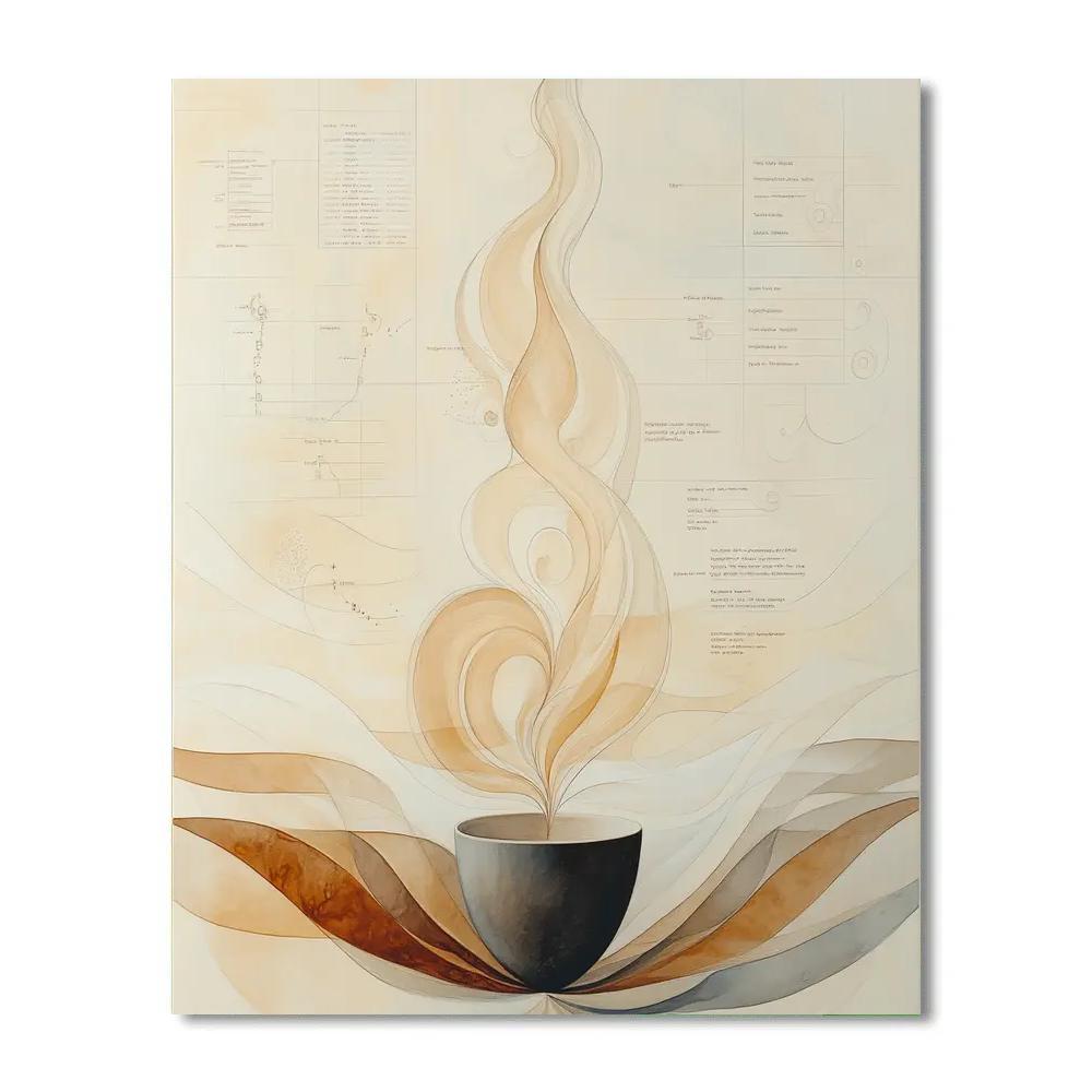 Leonardo Da Vinci Inspired Coffee Aromas As Vapors painting number kit