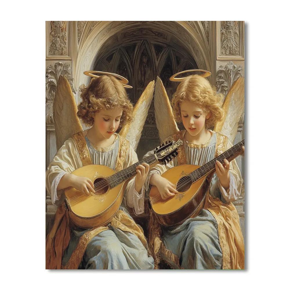 Raphael Inspired Angelic Musicians DIY paint by numbers
