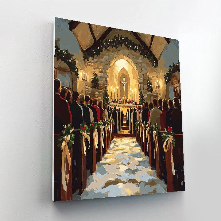 Candlelit Caroling In The Chapel Numbered painting kits