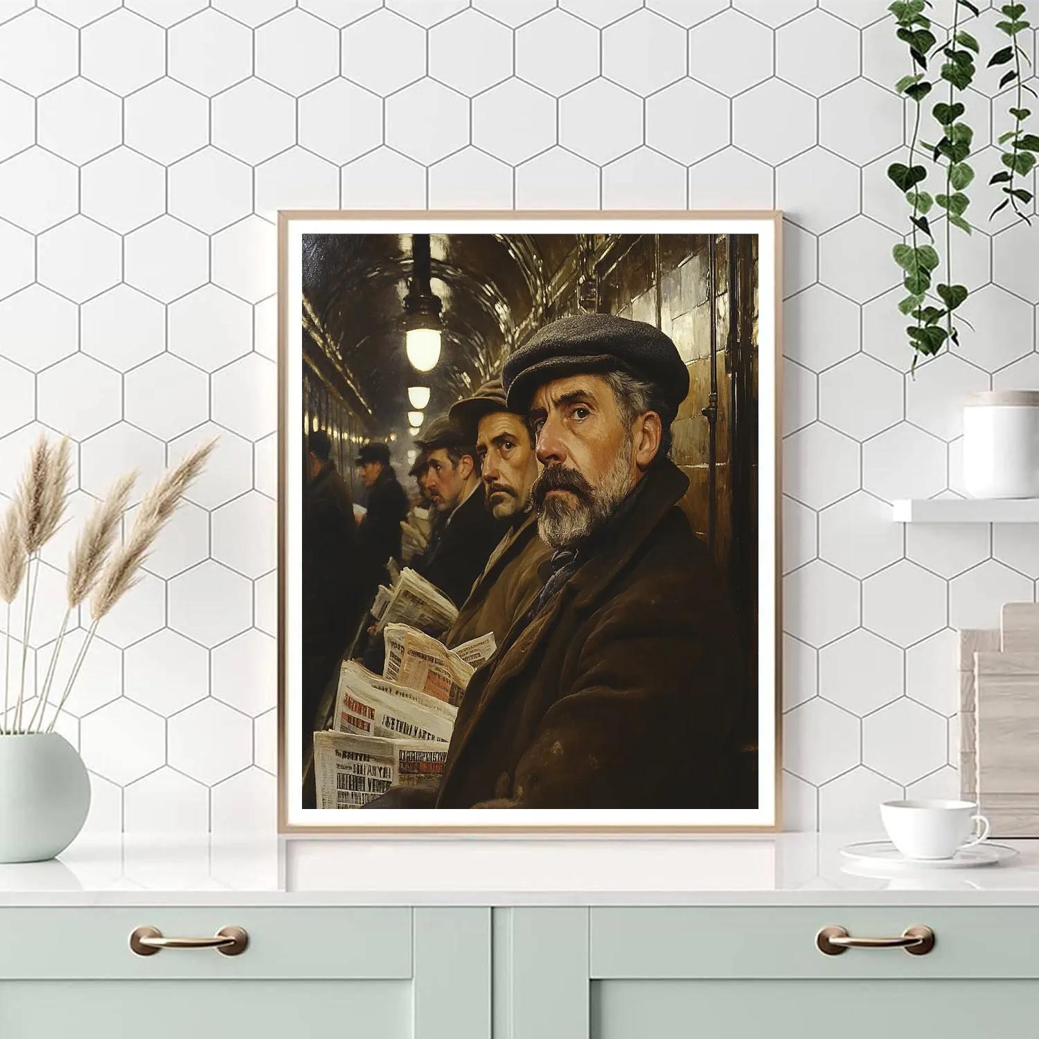 Daumier Inspired Commuters On A Train Painting by numbers kit