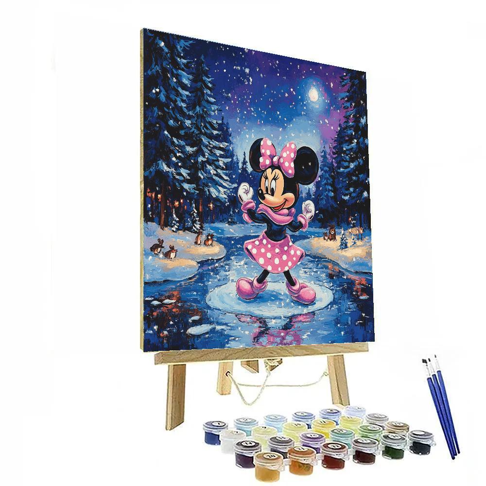 Minnie Mouse Starry Skating Adventure Disney Inspired Numbered painting kits