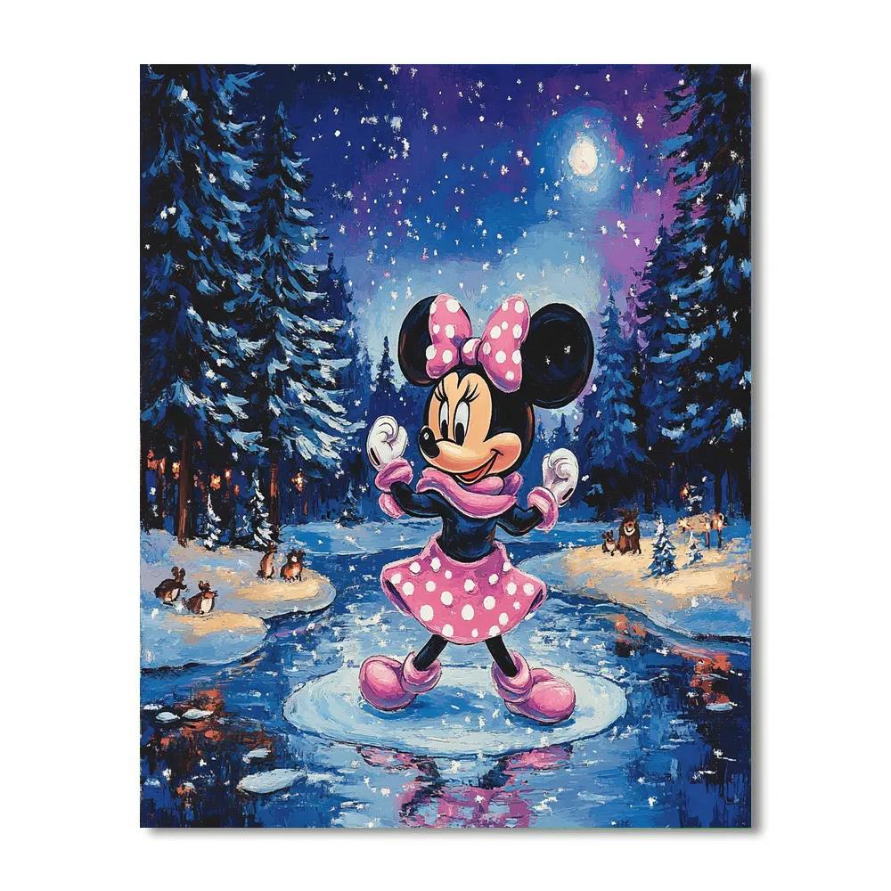 Minnie Mouse Starry Skating Adventure Disney Inspired Numbered painting kits