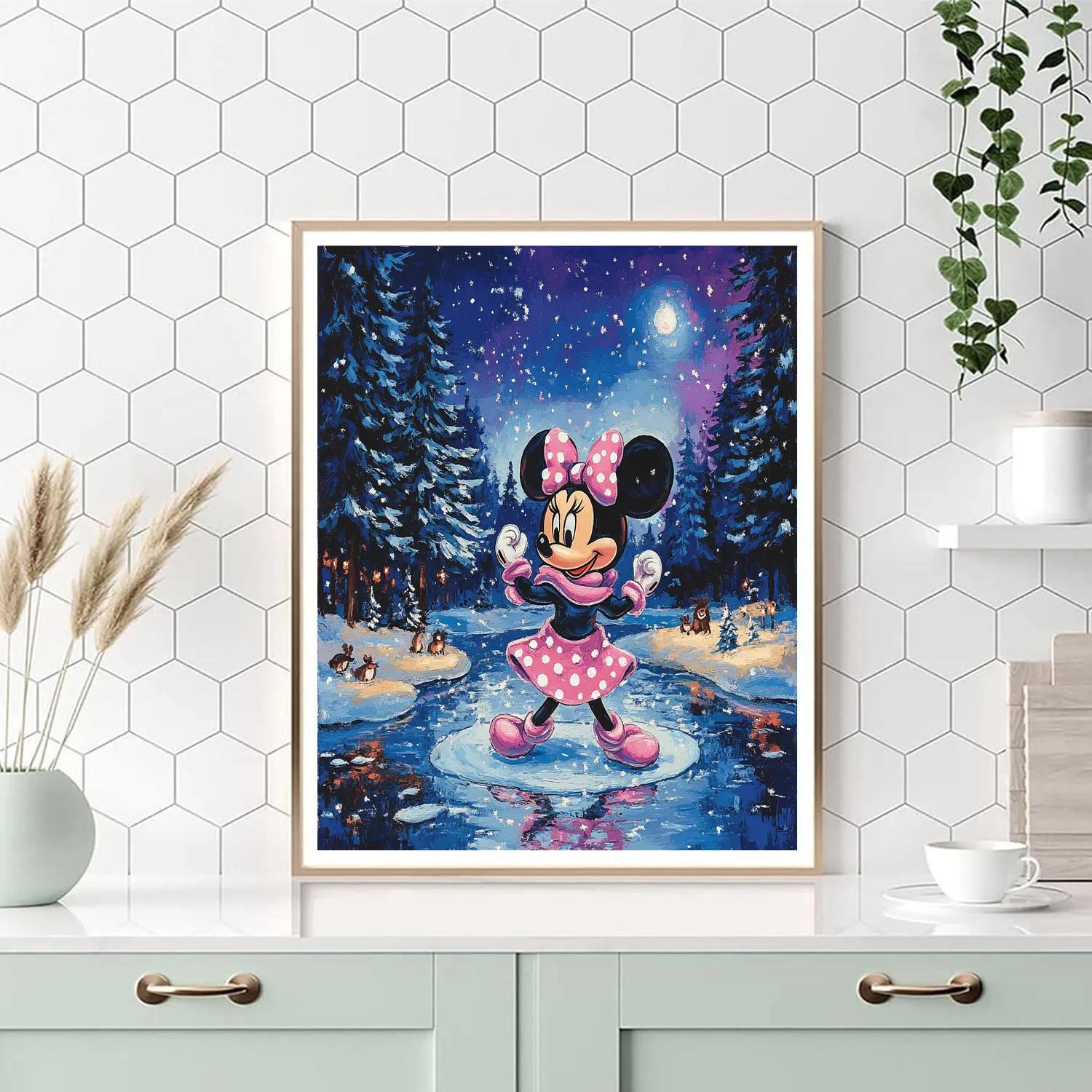 Minnie Mouse Starry Skating Adventure Disney Inspired Numbered painting kits