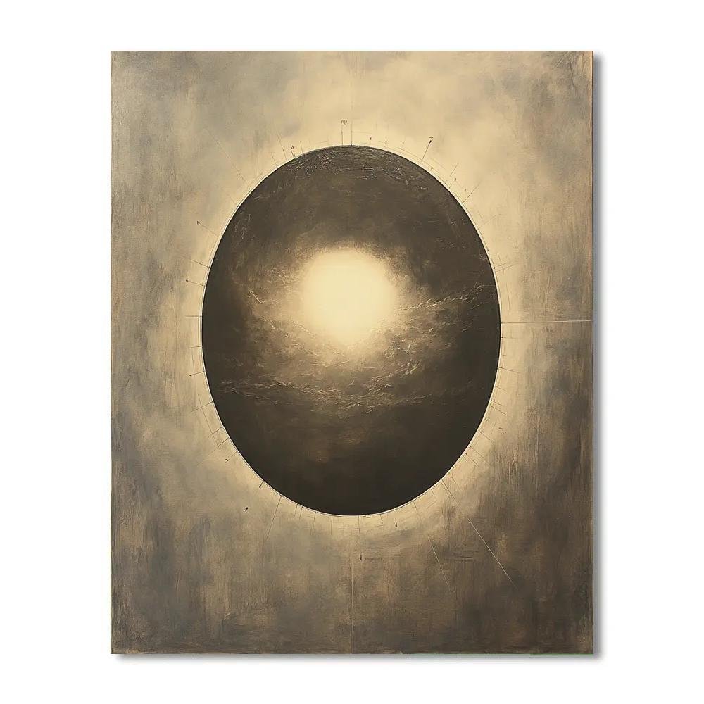 Leonardo Da Vinci Inspired Eclipse Penumbra Study Painting by numbers kit