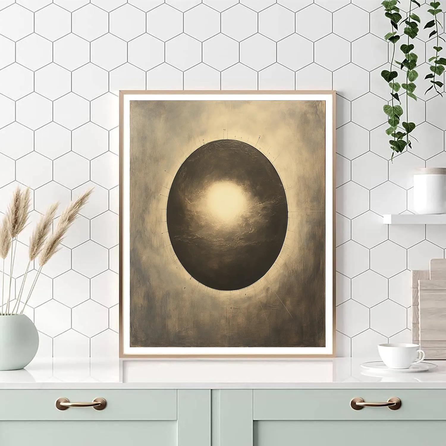 Leonardo Da Vinci Inspired Eclipse Penumbra Study Painting by numbers kit