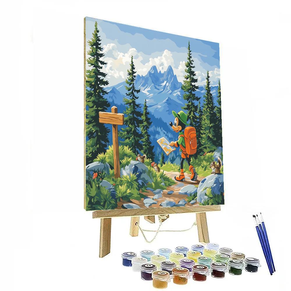 Goofy Mountain Trail Explorer Disney Inspired DIY paint by numbers