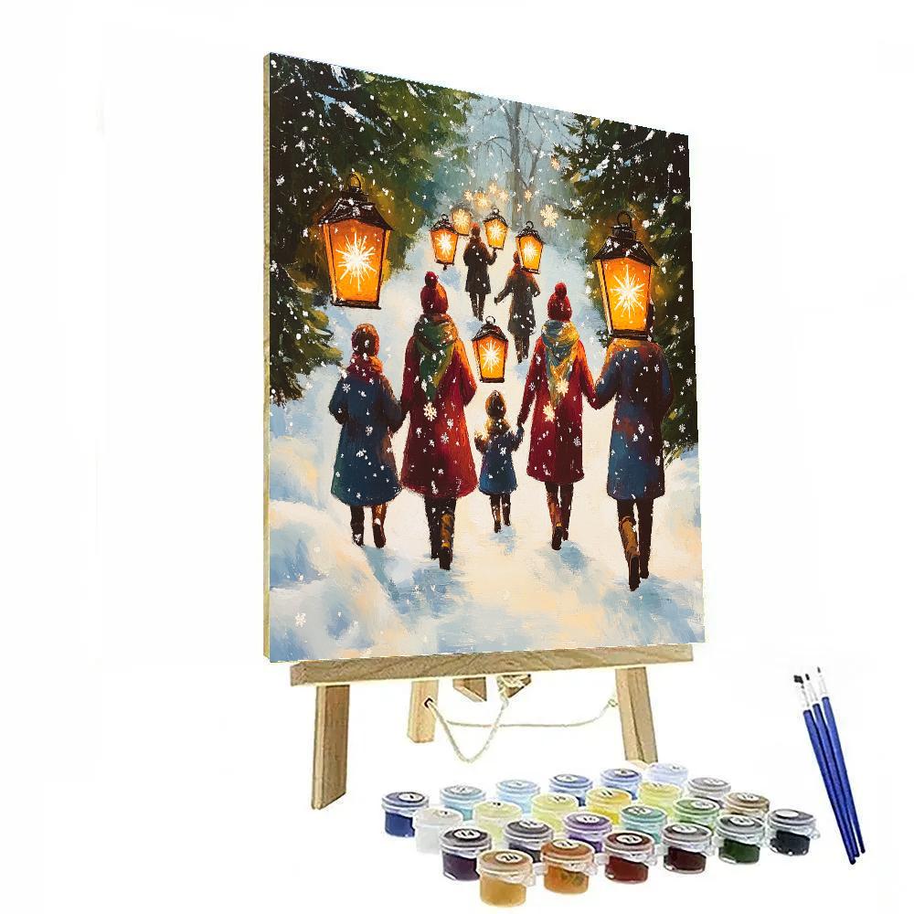Snowflake Lantern Parade Number painting