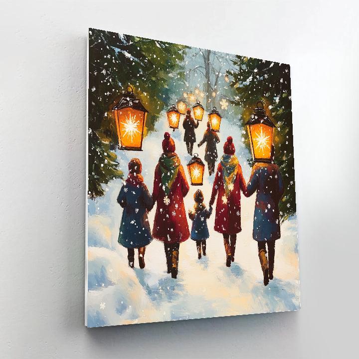 Snowflake Lantern Parade Number painting