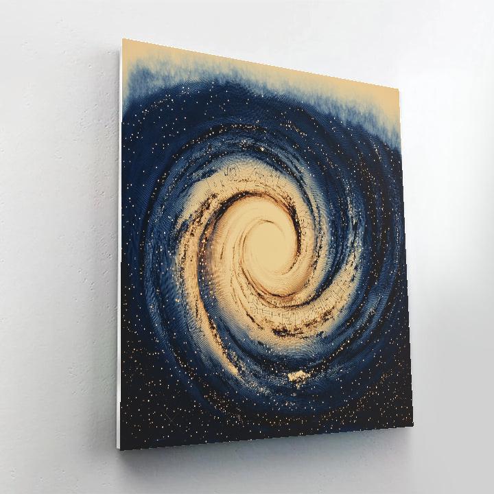 Leonardo Da Vinci Inspired Spiral Galaxy Vortices paint by numbers