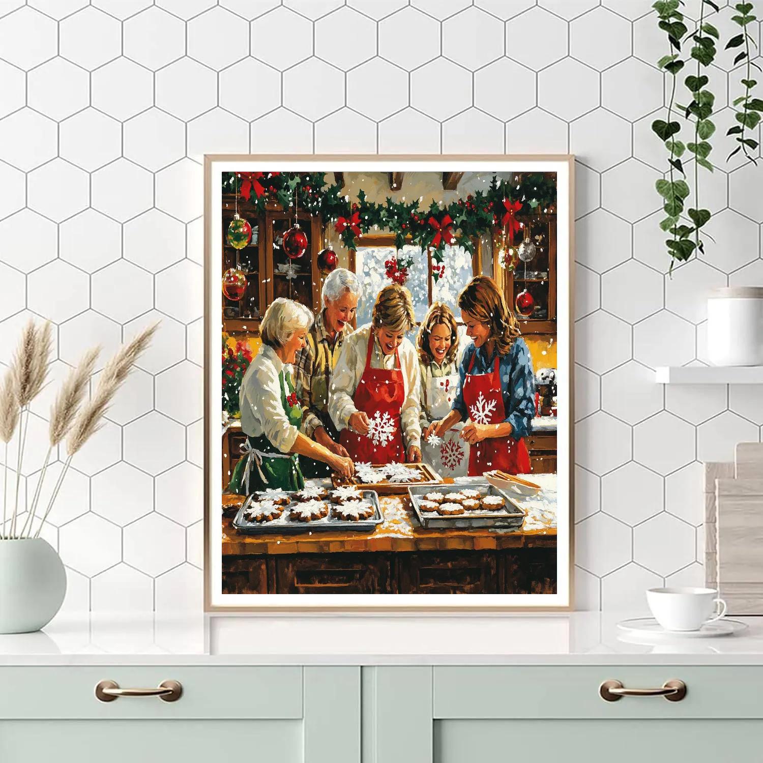 Christmas Kitchen Carol Chorus paint by number