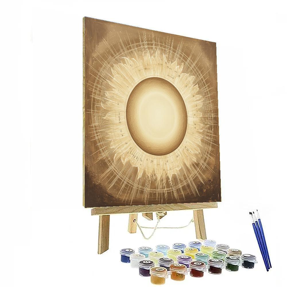 Leonardo Da Vinci Inspired Solar Corona Diagram painting number kit