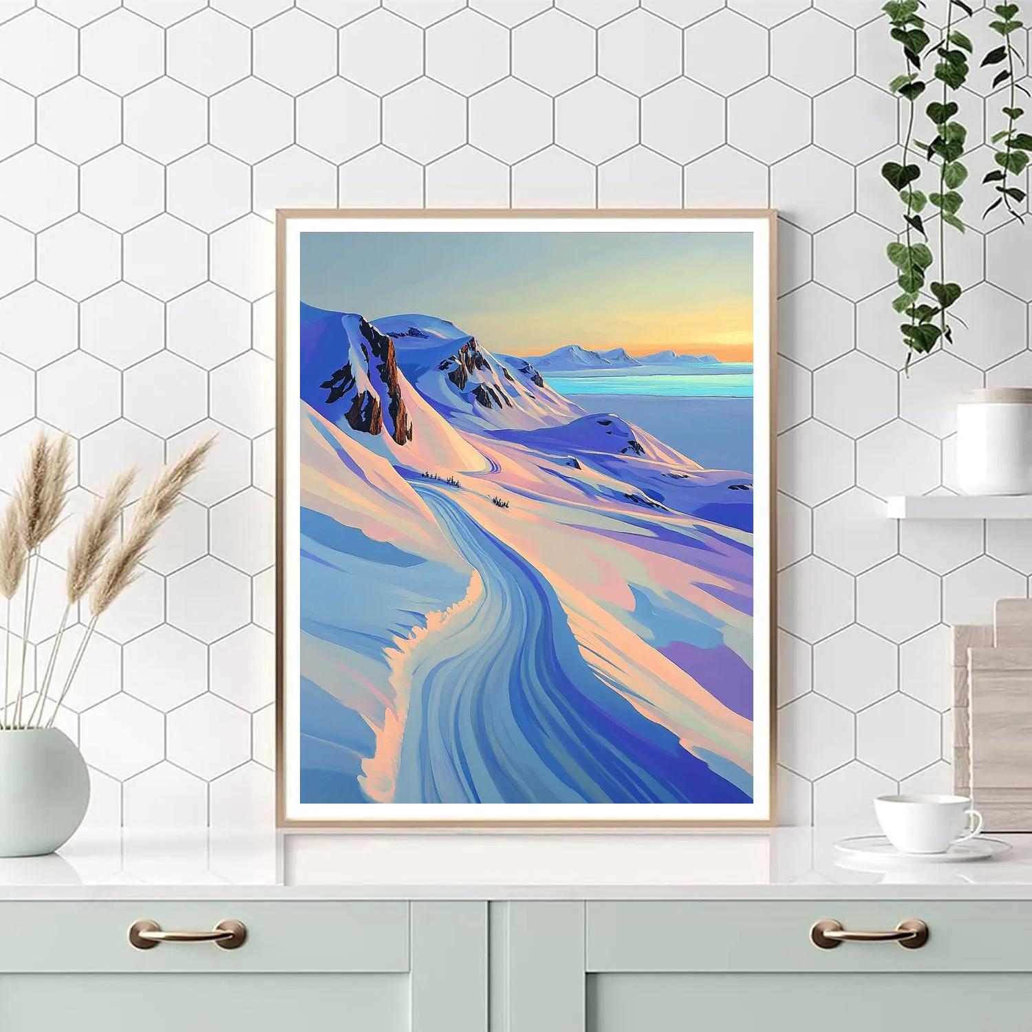 A.Y. Jackson Inspired Winter Light Over Arctic Ridge painting number kit