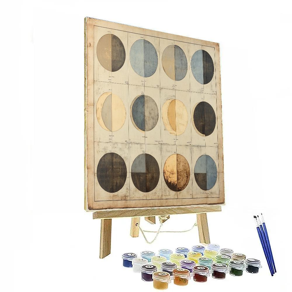 Leonardo Da Vinci Inspired Planetary Phases Study paint by number