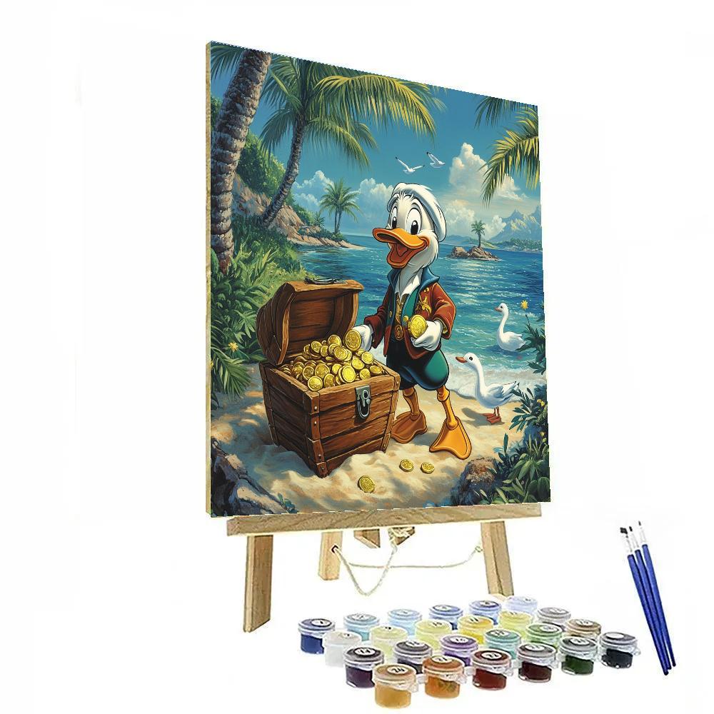 Scrooge McDuck Treasure Cove Discovery Disney Inspired Number painting
