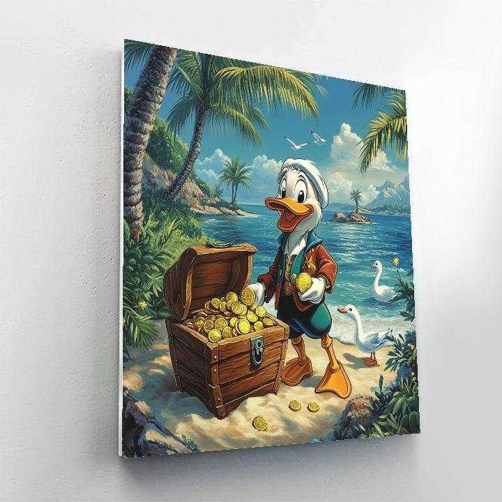 Scrooge McDuck Treasure Cove Discovery Disney Inspired Number painting