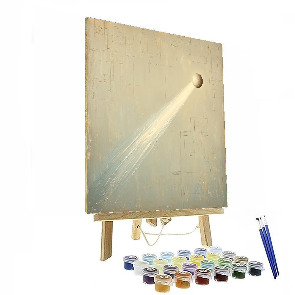 Leonardo Da Vinci Inspired Comet Tail Anatomy Number painting