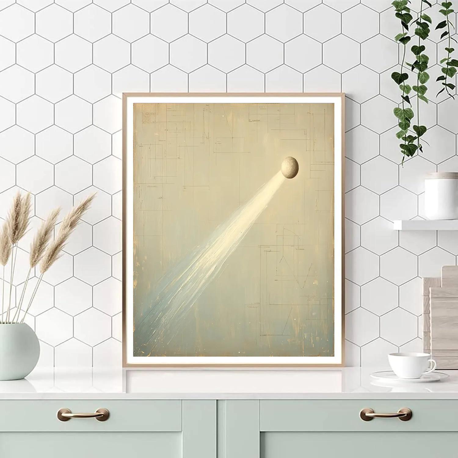 Leonardo Da Vinci Inspired Comet Tail Anatomy Number painting