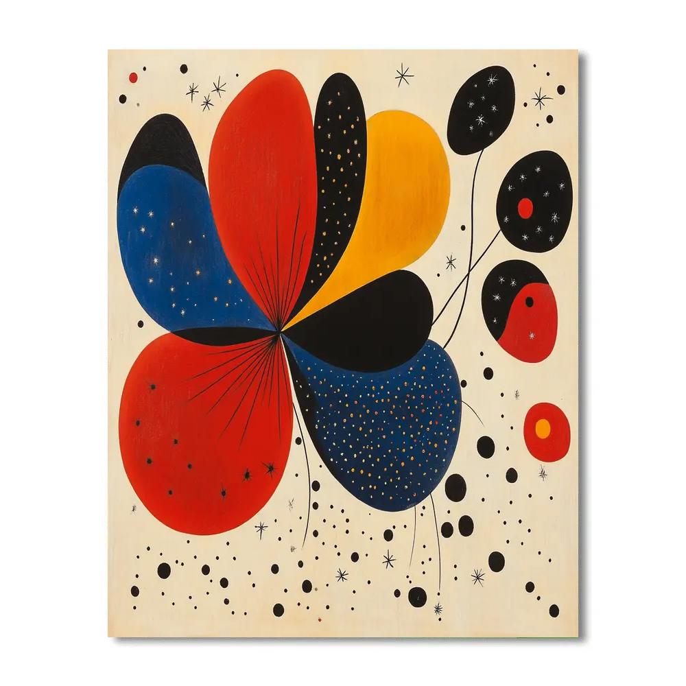 Joan Miró Inspired Cosmic Dream Garden Paint by numbers kits