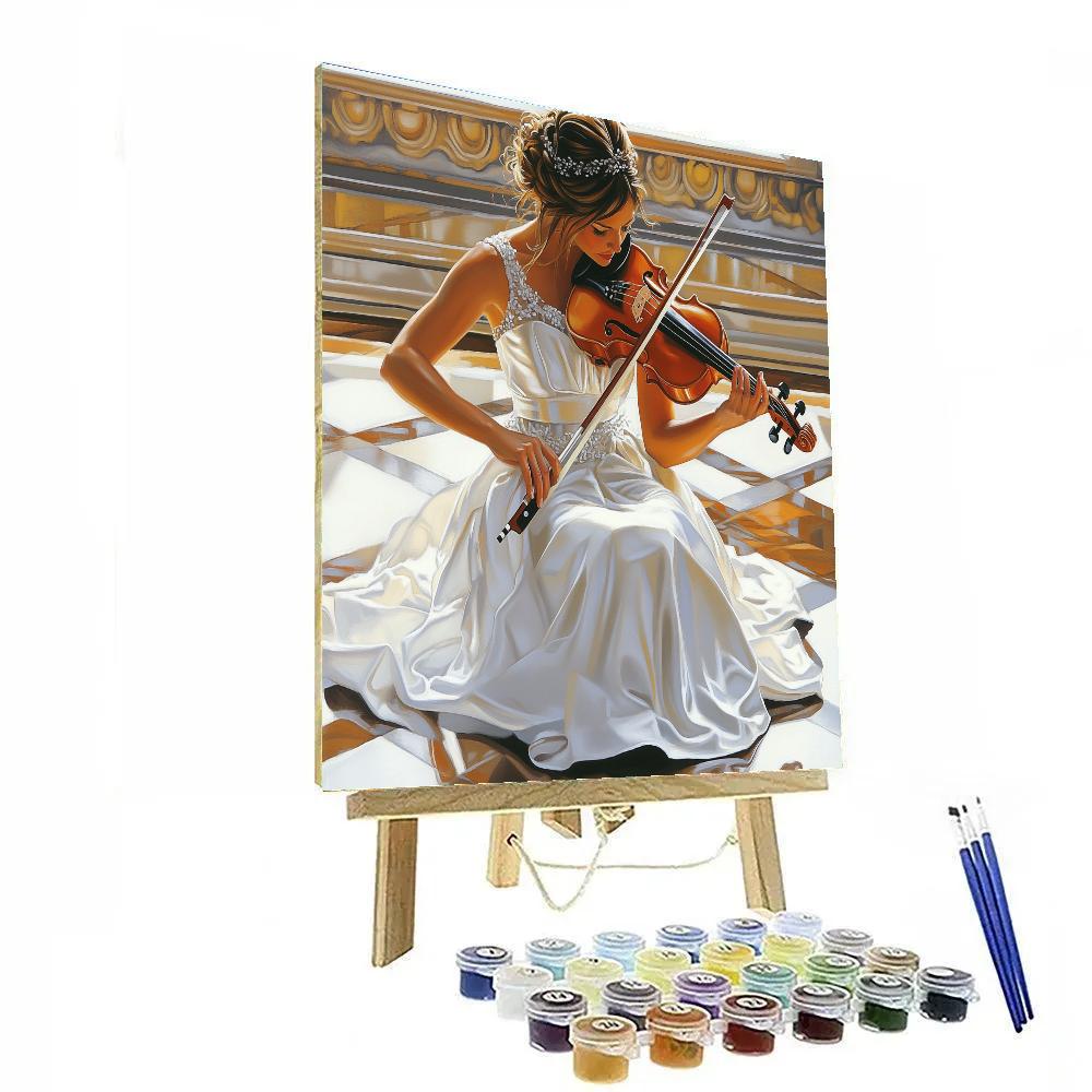 Ingres Inspired Classical Violinist paint by number