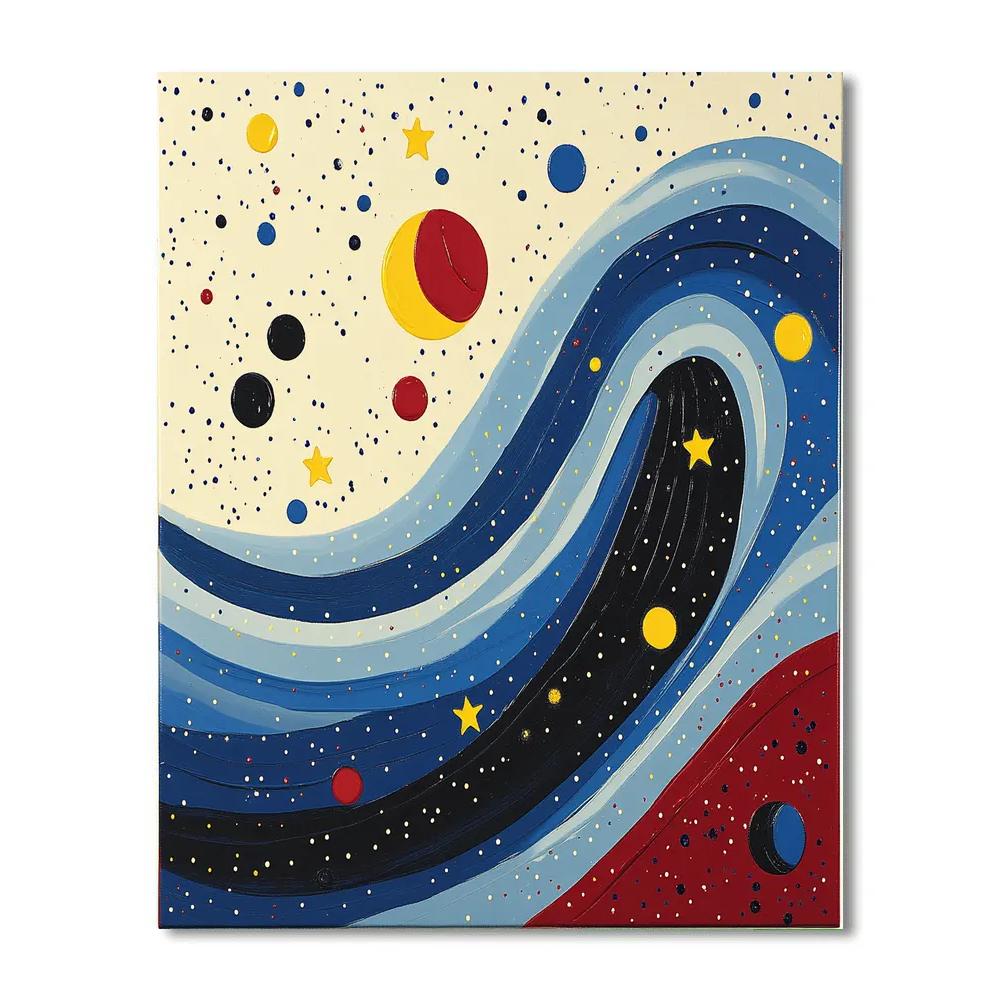 Joan Miró Inspired Lunar Tides Of Color Number painting