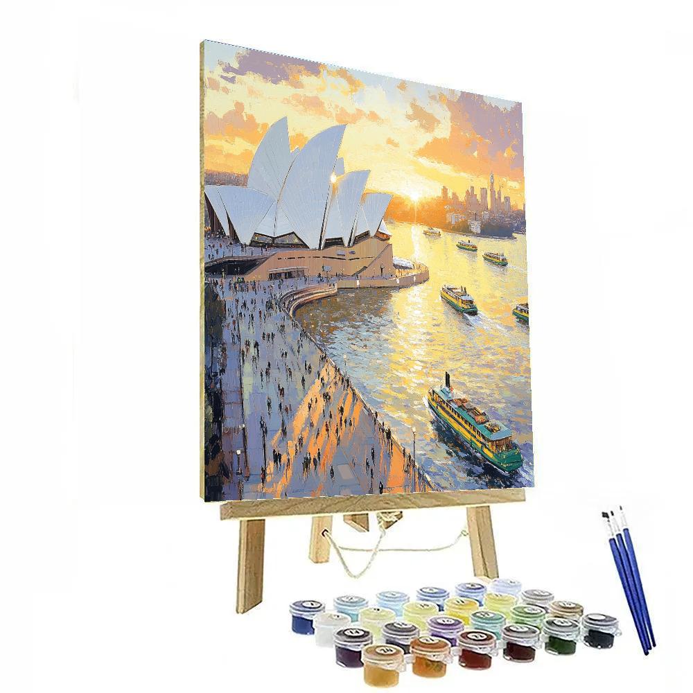 Sunrise Over Sydney Opera House From Circular Quay Sydney Australia DIY paint by numbers