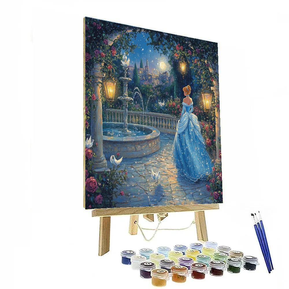 Cinderella Enchanted Garden Stroll Disney Inspired painting number kit