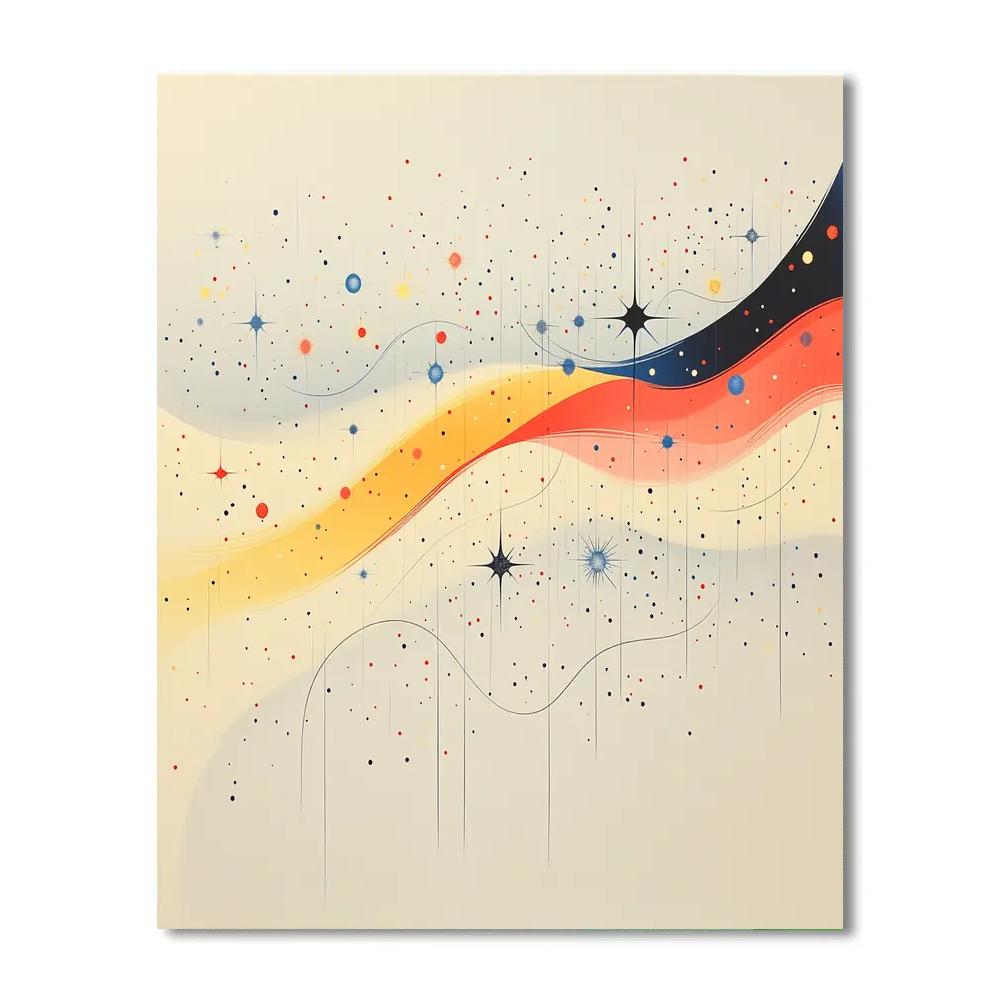 Joan Miró Inspired Stardust Echoes Numbered painting kits