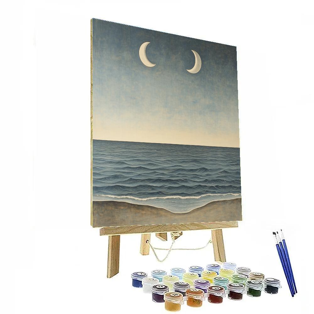 Leonardo Da Vinci Inspired Tidal Rhythm Diagram paint by color