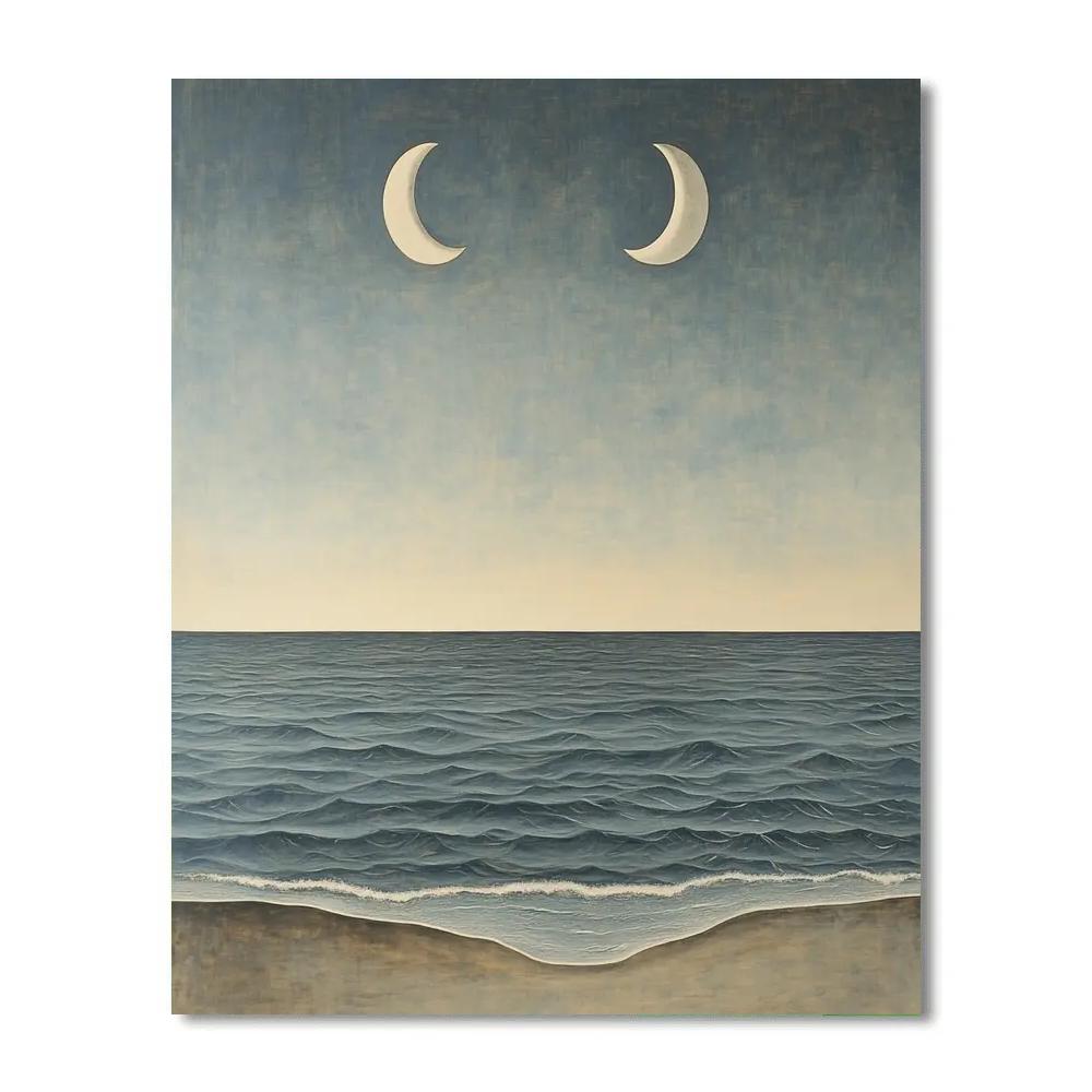 Leonardo Da Vinci Inspired Tidal Rhythm Diagram paint by color