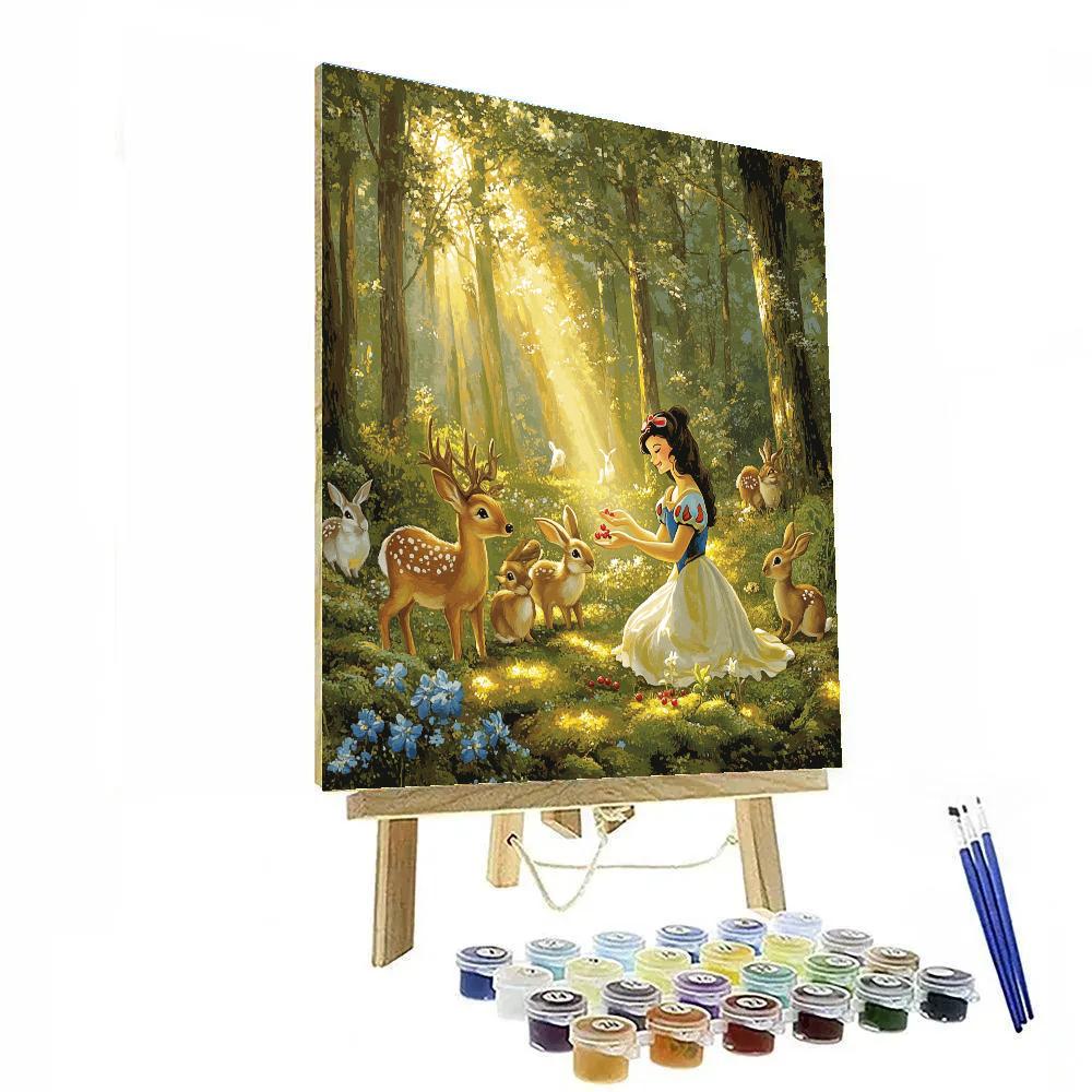 Snow White Forest Friends Gathering Disney Inspired Paint by numbers art