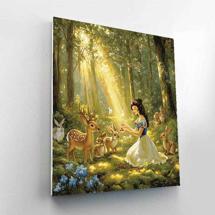 Snow White Forest Friends Gathering Disney Inspired Paint by numbers art