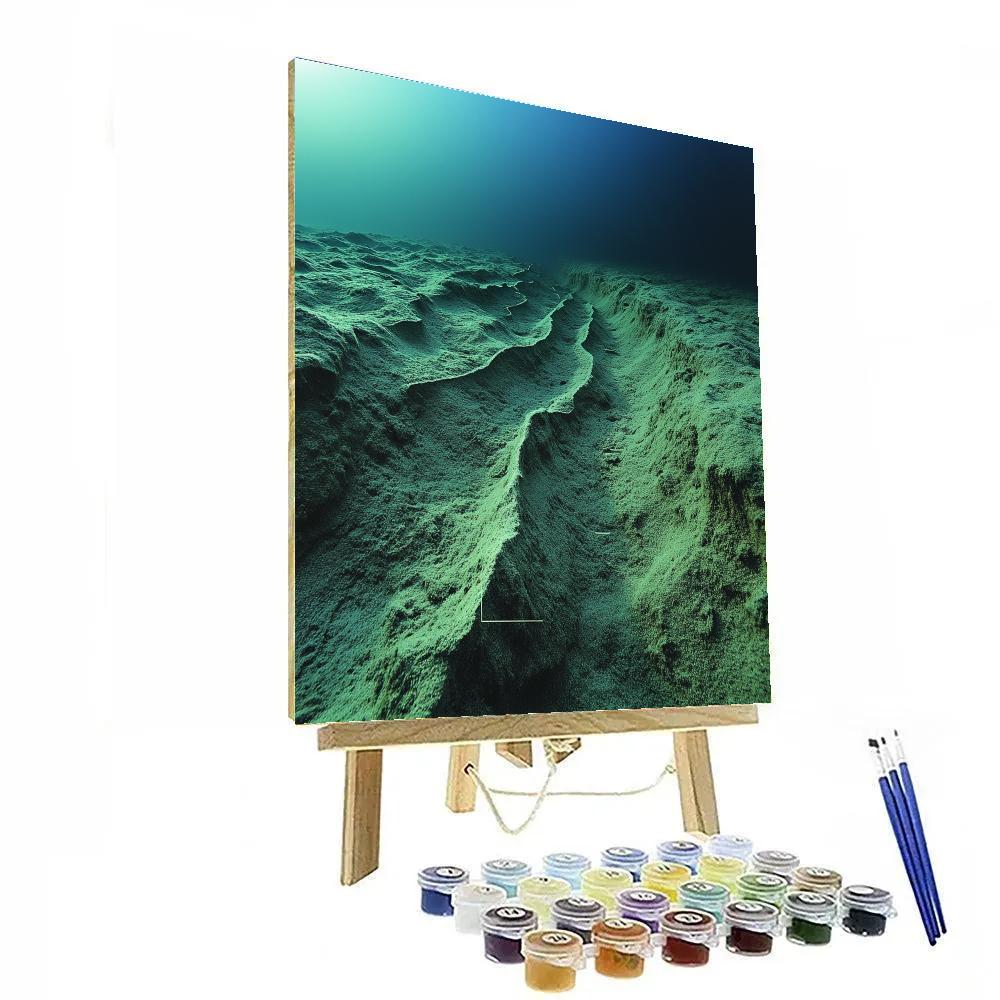 Leonardo Da Vinci Inspired Ocean Floor Contours paint by color