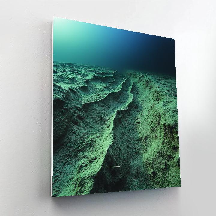 Leonardo Da Vinci Inspired Ocean Floor Contours paint by color