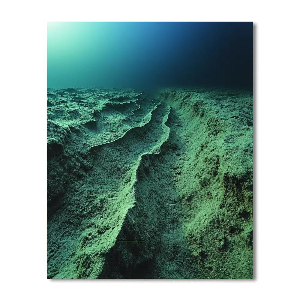 Leonardo Da Vinci Inspired Ocean Floor Contours paint by color