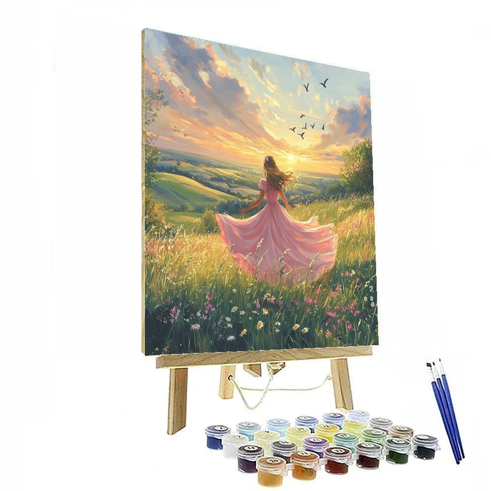 Aurora Sunrise Meadow Dream Disney Inspired Painting by numbers kit