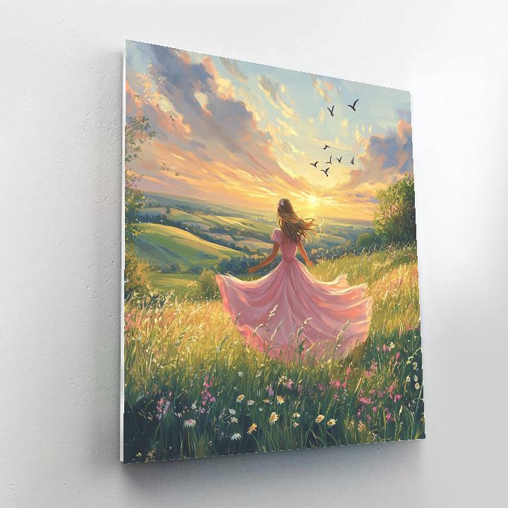 Aurora Sunrise Meadow Dream Disney Inspired Painting by numbers kit