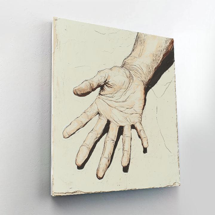 Egon Schiele Inspired Expressive Hands paint by color