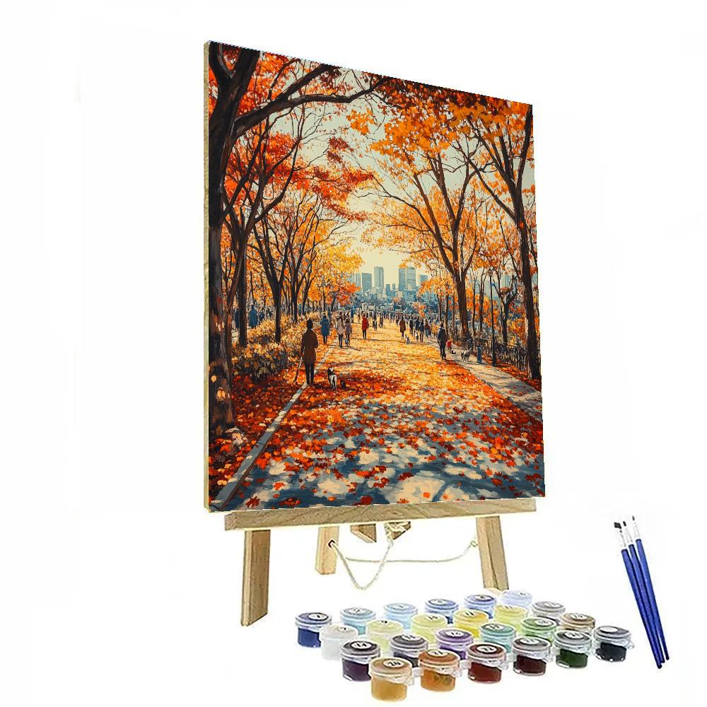 Autumn Path Through Ueno Park Tokyo Japan Paint by numbers kits
