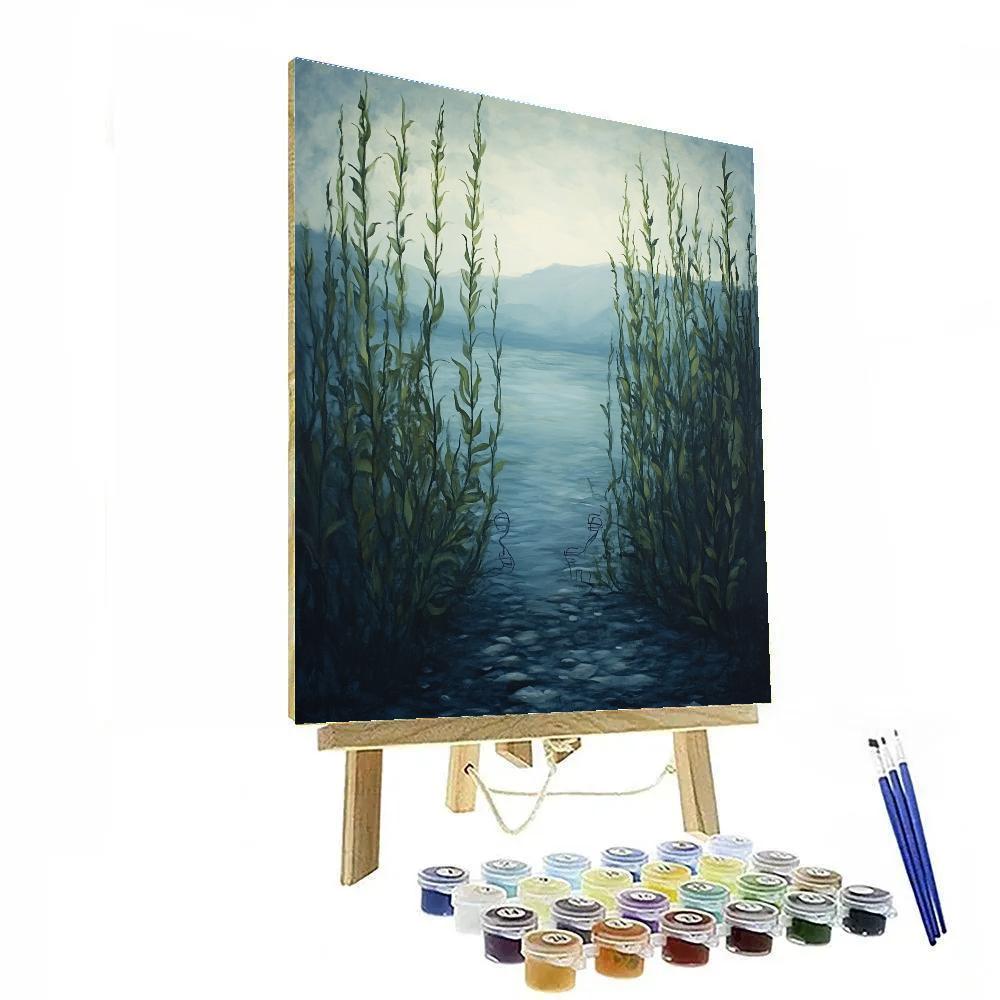 Leonardo Da Vinci Inspired Whispering Kelp Forest Number painting