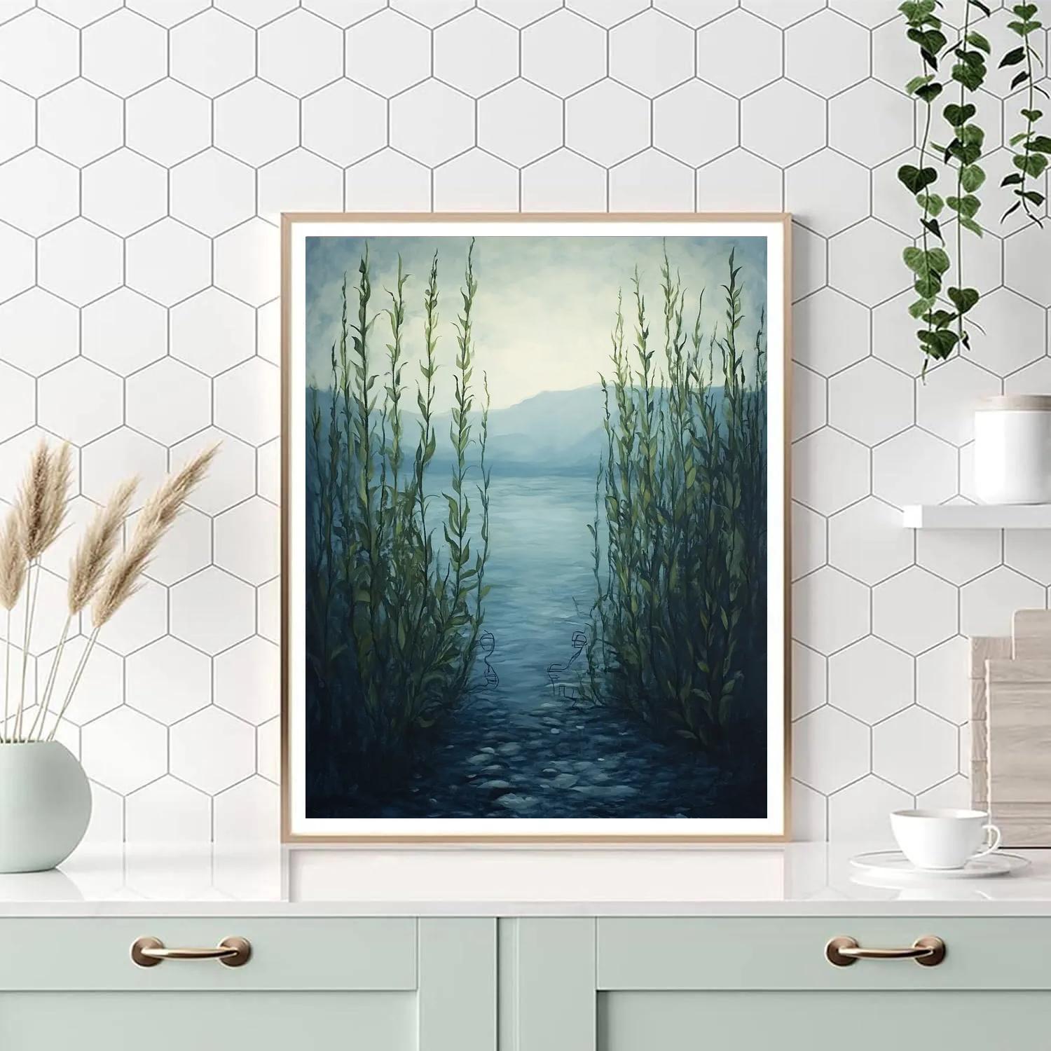 Leonardo Da Vinci Inspired Whispering Kelp Forest Number painting