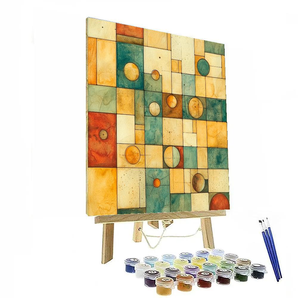 Klee Inspired Clockwork Planets paint by number