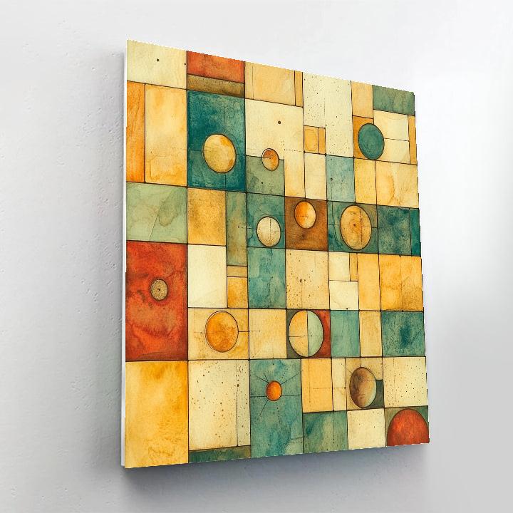 Klee Inspired Clockwork Planets paint by number